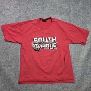 Vintage Y2K Southpole Puff Print Shirt Red Size XL‎